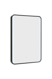 Living and Home Retangular LED Light Bathroom Vanity Mirror with Metal Frame in Black - thumbnail 4