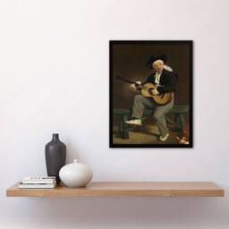 Artery8 Edouard Manet Framed Wall Art Print The Spanish Singer Portrait in Brown - Size: A4 - thumbnail 2