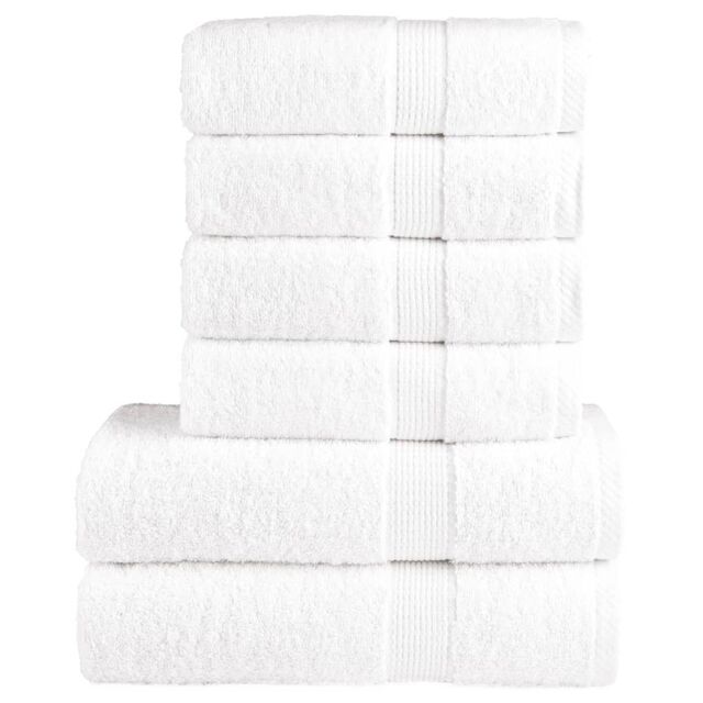 Berkfield Home 6 Piece Premium Towel Set SOLUND White 600 gsm - image 1