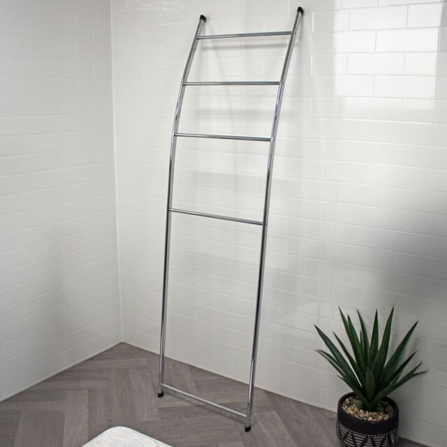 Showerdrape Apex Chrome Bathroom Freestanding Towel Rail Storage Ladder in Silver - image 1
