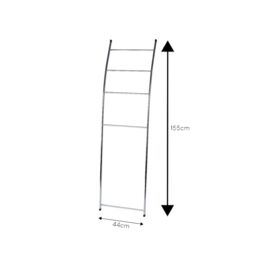 Showerdrape Apex Chrome Bathroom Freestanding Towel Rail Storage Ladder in Silver - thumbnail 3