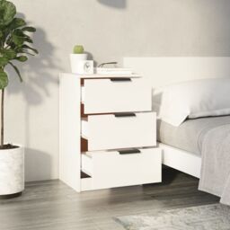 Berkfield Home Bedside Cabinets 2 pcs White 40x36x65 cm - Size: 40 x 36 x 65 cm - thumbnail 3