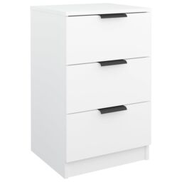 Berkfield Home Bedside Cabinets 2 pcs White 40x36x65 cm - Size: 40 x 36 x 65 cm - thumbnail 6