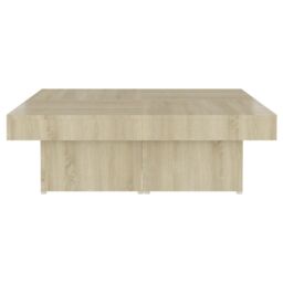Berkfield Home Coffee Table Sonoma Oak 90x90x28 cm Engineered Wood in Brown - Size: 90 x 90 x 28 cm - thumbnail 6