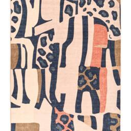 Wyld and Coco Multicolour Area Rug Modern Abstract Subtle Animal Print - Size: 140 cm x 200 cm - thumbnail 2