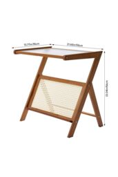 H&O Direct Small Bamboo End Table in Brown - thumbnail 6