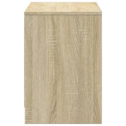 Berkfield Home TV Cabinet with LED Sonoma Oak 100x34x50 cm Engineered Wood in Light Brown - Size: 100 x 34 x 50 cm - thumbnail 7