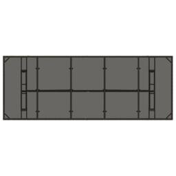 Berkfield Home Garden Table with Glass Top Brown 240x90x75 cm Poly Rattan - Size: 240 x 90 x 75 cm - thumbnail 7