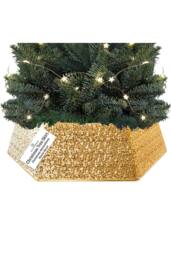 Deco Express Christmas Tree Skirt Gold Xmas Décor Decoration - thumbnail 1