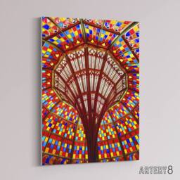 "Artery8 Louisiana State Capitol Building Glass Highsmith Canvas Wall Art Print - Size: W18"" x H24""" - thumbnail 2