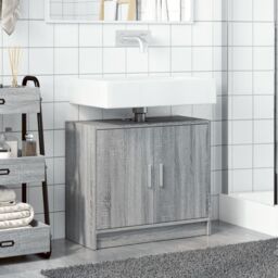 Berkfield Home Sink Cabinet Grey Sonoma 63x29x55 cm Engineered Wood - Size: 63 x 29 x 55 cm - thumbnail 3