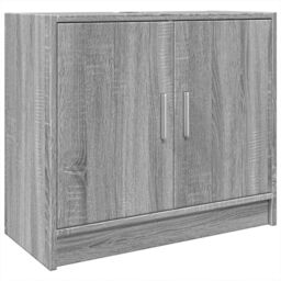 Berkfield Home Sink Cabinet Grey Sonoma 63x29x55 cm Engineered Wood - Size: 63 x 29 x 55 cm - thumbnail 2