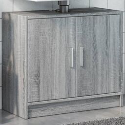 Berkfield Home Sink Cabinet Grey Sonoma 63x29x55 cm Engineered Wood - Size: 63 x 29 x 55 cm - thumbnail 1