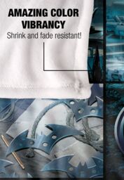 Batman Blanket, 152x127 cm, Batcave Tiles Silky Touch Super Soft Throw Blanket in White - Size: 152x127 cm - thumbnail 4