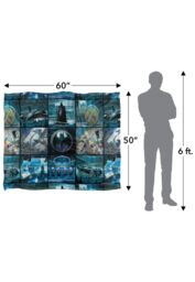 Batman Blanket, 152x127 cm, Batcave Tiles Silky Touch Super Soft Throw Blanket in White - Size: 152x127 cm - thumbnail 5
