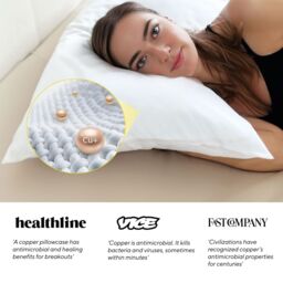 Brightr Sleep Copper-Infused Eucalyptus Silk Pillowcase in White - Size: Standard Pillow Case - thumbnail 6