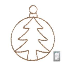 Samuel Alexander 49cm Light up Gold Christmas Tree Ball with Twinkling LEDs