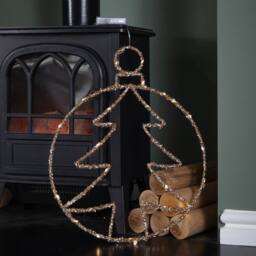 Samuel Alexander 49cm Light up Gold Christmas Tree Ball with Twinkling LEDs - thumbnail 5