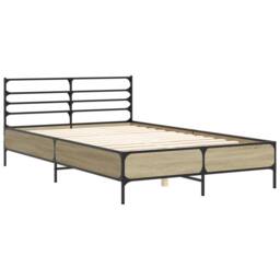 Berkfield Home Bed Frame without Mattress Sonoma Oak 120x190 cm Small Double in Light Tan - thumbnail 3