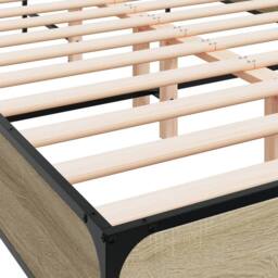 Berkfield Home Bed Frame without Mattress Sonoma Oak 120x190 cm Small Double in Light Tan - thumbnail 7