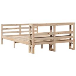 Berkfield Home Beautiful Bed Frame without Mattress 120x200 cm Solid Wood Pine in Light Tan - Size: Small Double - thumbnail 6