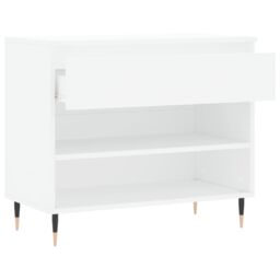 Berkfield Home Shoe Cabinet White 70x36x60 cm Engineered Wood - Size: 70 x 36 x 60 cm - thumbnail 5