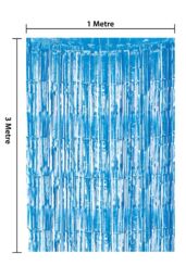Netagon Shimmer Tinsel Curtain 3M x 1M Blue - thumbnail 3