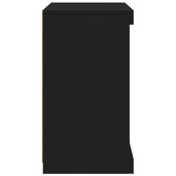 Berkfield Home Sideboard with LED Lights Black 41x37x67 cm - Size: 41 x 37 x 67 cm - thumbnail 7