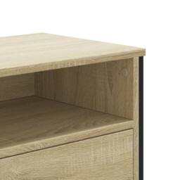 Berkfield Home TV Cabinet Sonoma Oak 122x34x41 cm Engineered Wood in Light Tan - Size: 122 x 34 x 41 cm - thumbnail 8