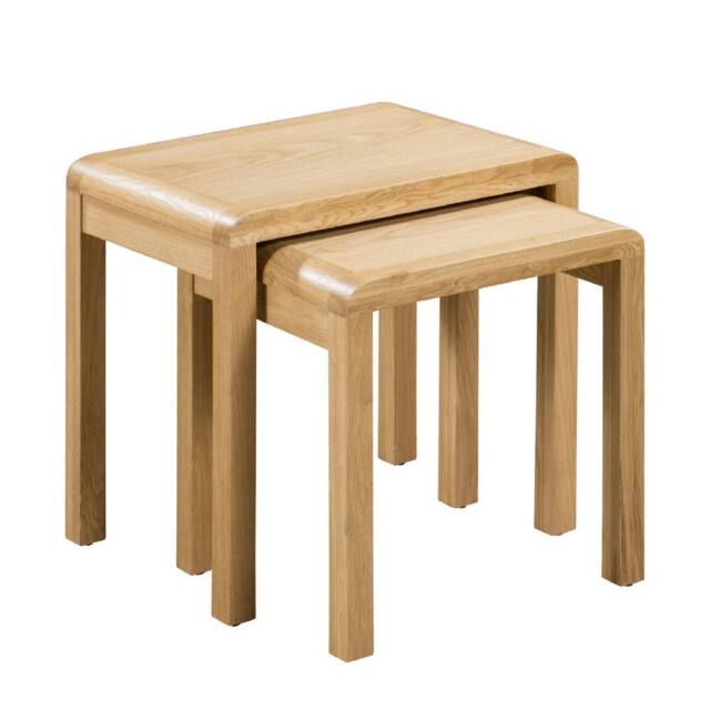 Cheshire Ardglass Solid Oak Nest Of 2 Tables in Natural - image 1