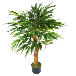 Leaf 100cm Longifolia Ficus Tree Artificial in Green - thumbnail 5