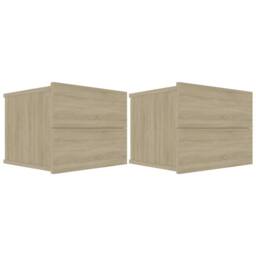 Berkfield Home Elegant Bedside Cabinets 2 pcs Sonoma Oak 40x30x30 cm Engineered Wood in Beige - Size: 40 x 30 x 30 cm - thumbnail 3