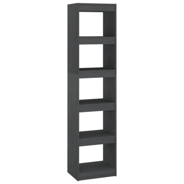 Berkfield Home Book Cabinet/Room Divider Grey 40x30x167.5 cm Solid Pinewood - image 1