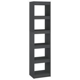 Berkfield Home Book Cabinet/Room Divider Grey 40x30x167.5 cm Solid Pinewood - thumbnail 1