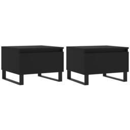 Berkfield Home Coffee Tables 2 pcs Black 50x46x35 cm Engineered Wood - Size: 50 x 46 x 35 cm - thumbnail 1