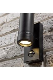 CGC Lighting 'Valentine' Black Outdoor Up & Down GU10 Wall Light With PIR Motion Sensor - thumbnail 4