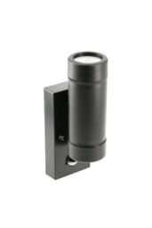 CGC Lighting 'Valentine' Black Outdoor Up & Down GU10 Wall Light With PIR Motion Sensor - thumbnail 2