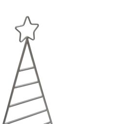 Ivyline Pewter Christmas Tree with Star - Premium Quality metal Sculpture - H71cm W35cm D15cm in Silver - thumbnail 3