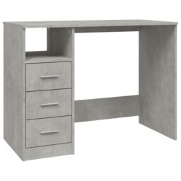 Berkfield Home Desk with Drawers Concrete Grey 102x50x76 cm Engineered Wood - Size: 102 x 50 x 76 cm - thumbnail 2