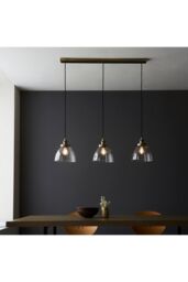 Netlighting Hansen Plate Pendant Ceiling Lamp Antique Brass Plate Glass in Gold - thumbnail 4