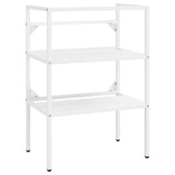 Berkfield Home Elegant Bathroom Washbasin Frame with Built-in Basin White Iron