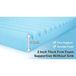 "PAWNORA King 2"" Orthopaedic Wave Foam Mattress in Blue" - thumbnail 3
