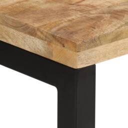 Berkfield Home Console Table 110x35x76 cm Solid Rough Wood Mango in Brown - Size: 110 x 35 x 76 cm - thumbnail 4