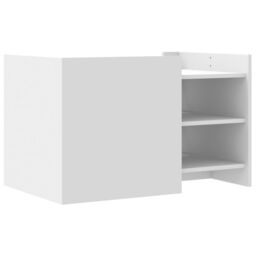 Berkfield Home Coffee Table White 80x50x50 cm Engineered Wood - Size: 80 x 50 x 50 cm - thumbnail 6