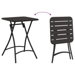 Berkfield Home Foldable Garden Table - Anthracite - 55x55x73 cm - Steel - Size: 55 x 55 x 73 cm - thumbnail 9