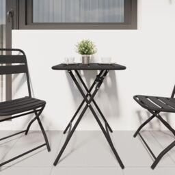 Berkfield Home Foldable Garden Table - Anthracite - 55x55x73 cm - Steel - Size: 55 x 55 x 73 cm - thumbnail 3
