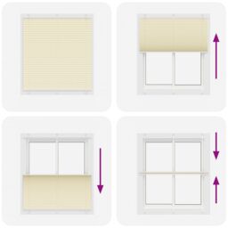 Berkfield Home Pleated Blind Cream 115x100 cm Fabric Width 114.4 cm Polyester - thumbnail 5