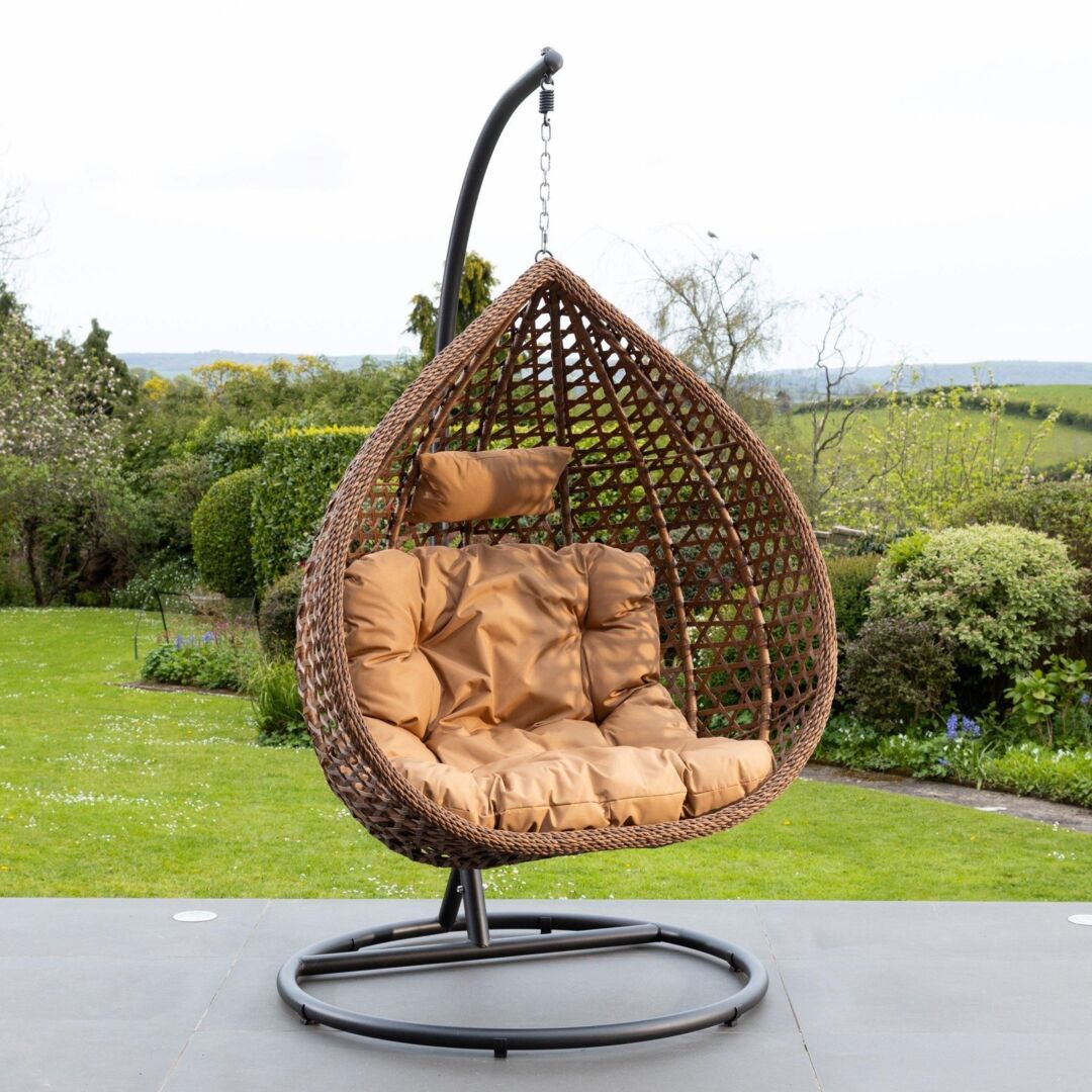 Outdoor Furniture Rathwood Double Egg Chair Ponce Double Swing