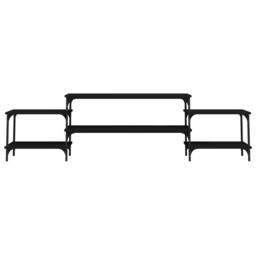 Berkfield Home TV Cabinet Black 197x35x52 cm Engineered Wood - Size: 197 x 35 x 52 cm - thumbnail 5