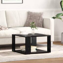 Berkfield Home Coffee Table Black Oak 51, 5x51, 5x30 cm Engineered Wood - thumbnail 4
